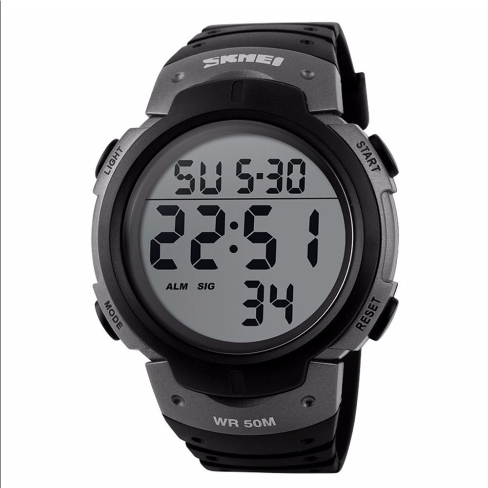 Mens Military Digital Waterproof Sport Watch